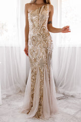 Robe De Mariée Sirène Asymétrique Pailletée - vue 9