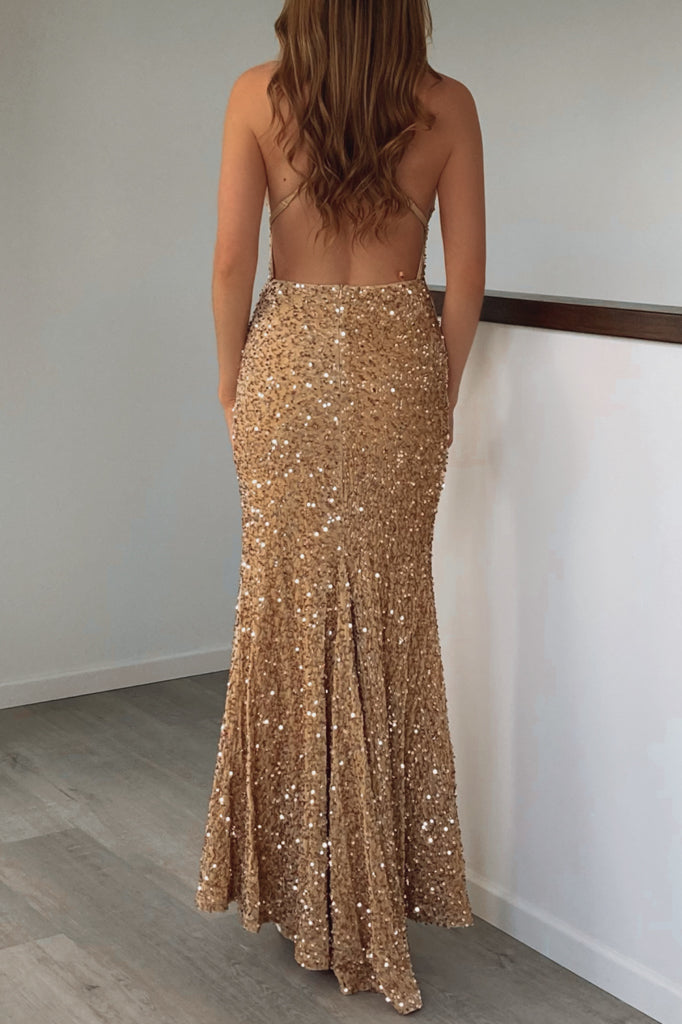 Robe De Mariée Sirène Dorée - vue 2