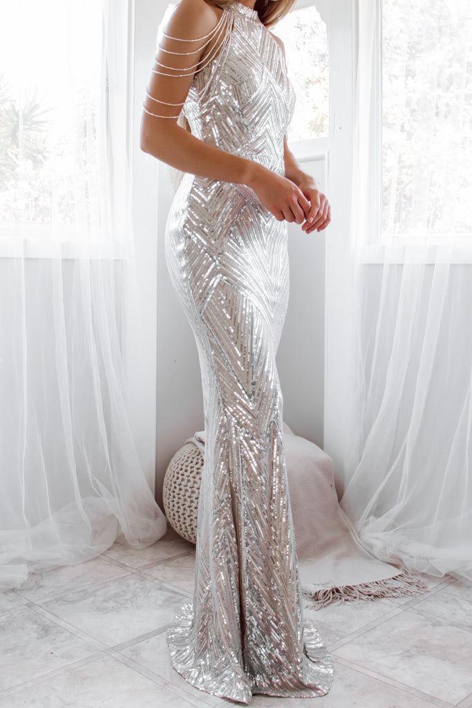 Robe de mariée sirène pailletée - vue 11