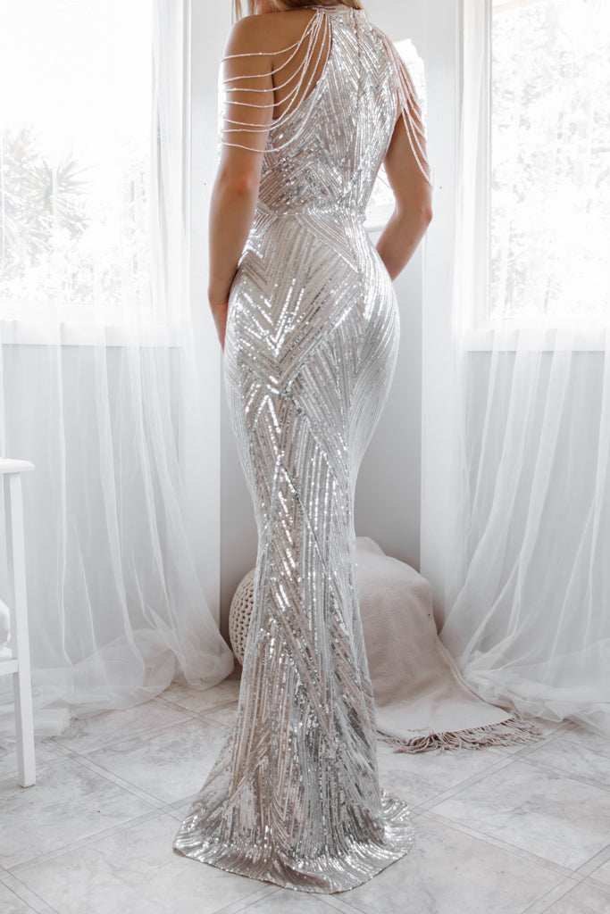 Robe de mariée sirène pailletée - vue 12