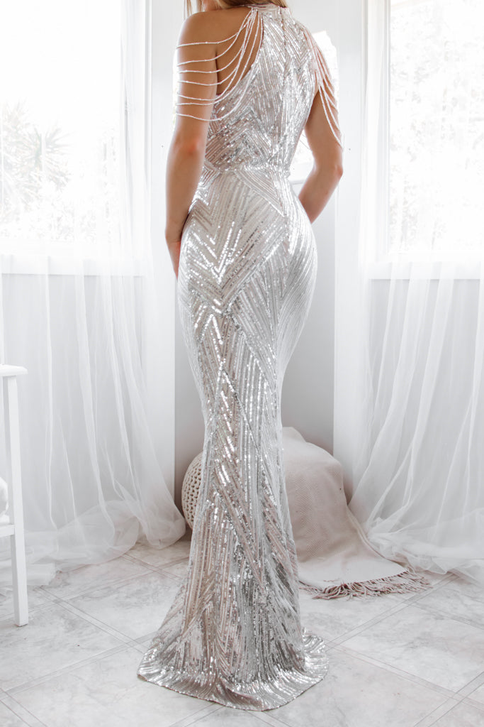 Robe de mariée sirène pailletée - vue 13