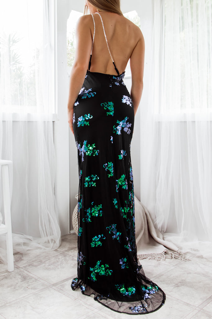 Robe De Réception Asymétrique Irisée - vue 2