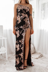 Robe De Soirée Asymétrique Sequin - vue 8