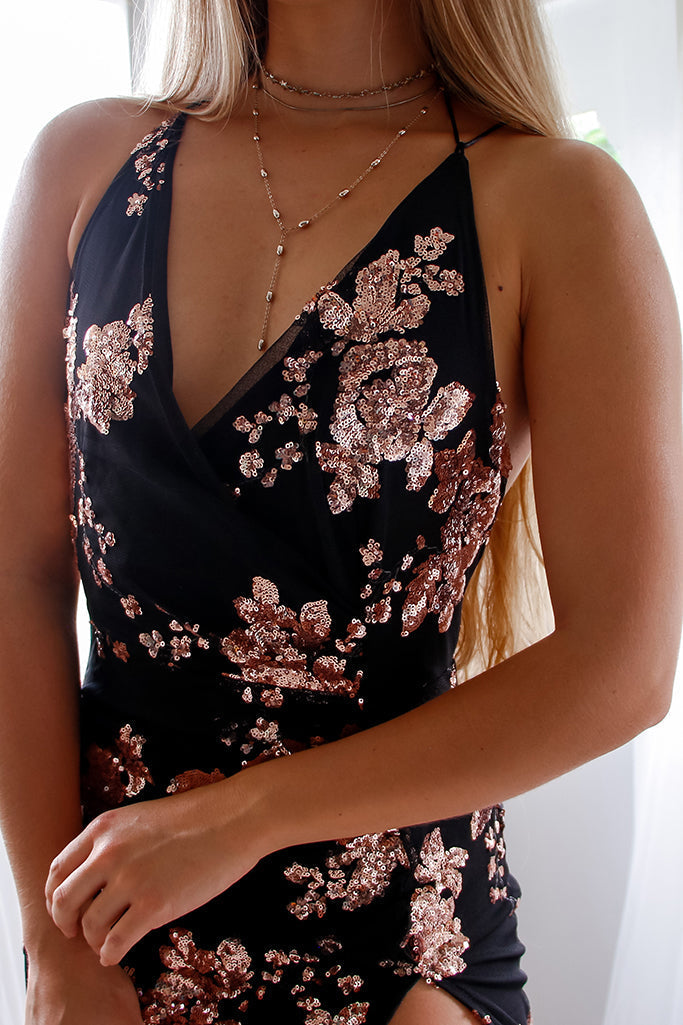 Robe De Soirée Noire Dos Nu - vue 4