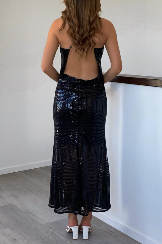 Robe Dos Nu Sequin Couture - vue 2