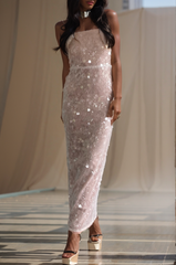 Robe Longue À Sequins - vue 1
