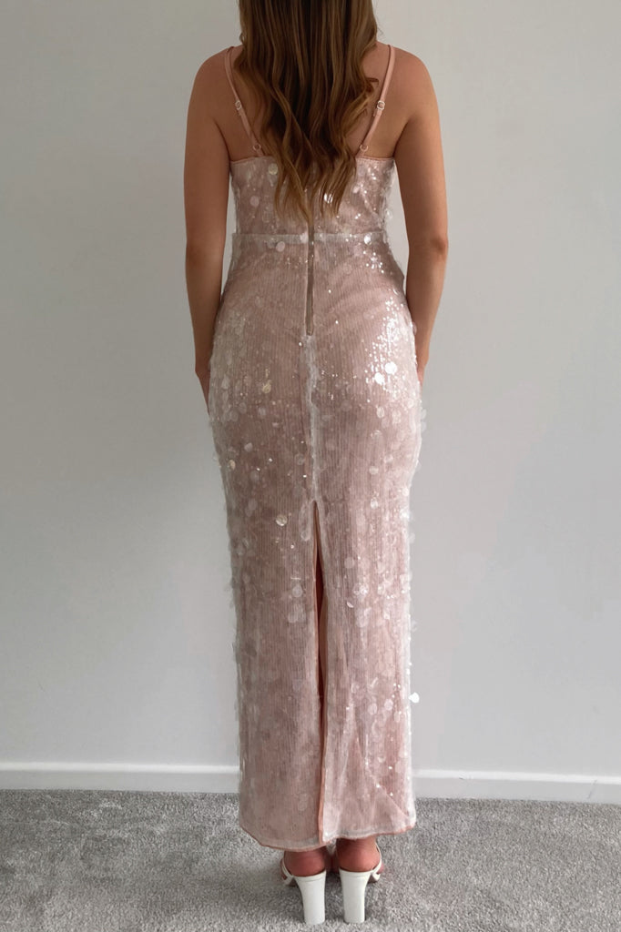Robe Longue À Sequins - vue 2