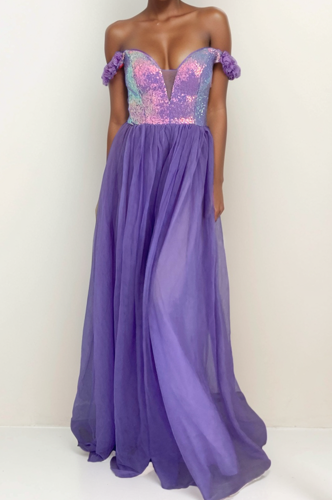 Robe Longue Pailletée Féerique - vue 4