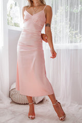 Robe Satin Blush Midi Intemporelle - vue 5