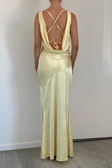 Robe Satin Dos Nu Intemporelle Andie - vue 2