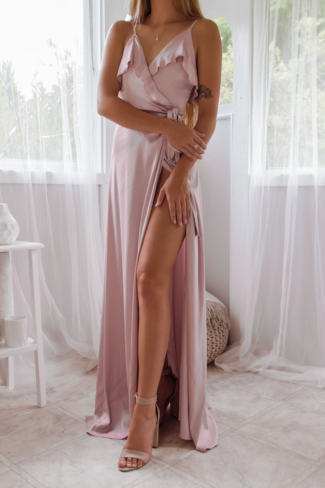 Robe Satin Fluide Cortège Chic - vue 10