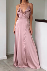 Robe Satin Fluide Cortège Chic - vue 1