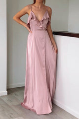 Robe Satin Fluide Cortège Chic - vue 3