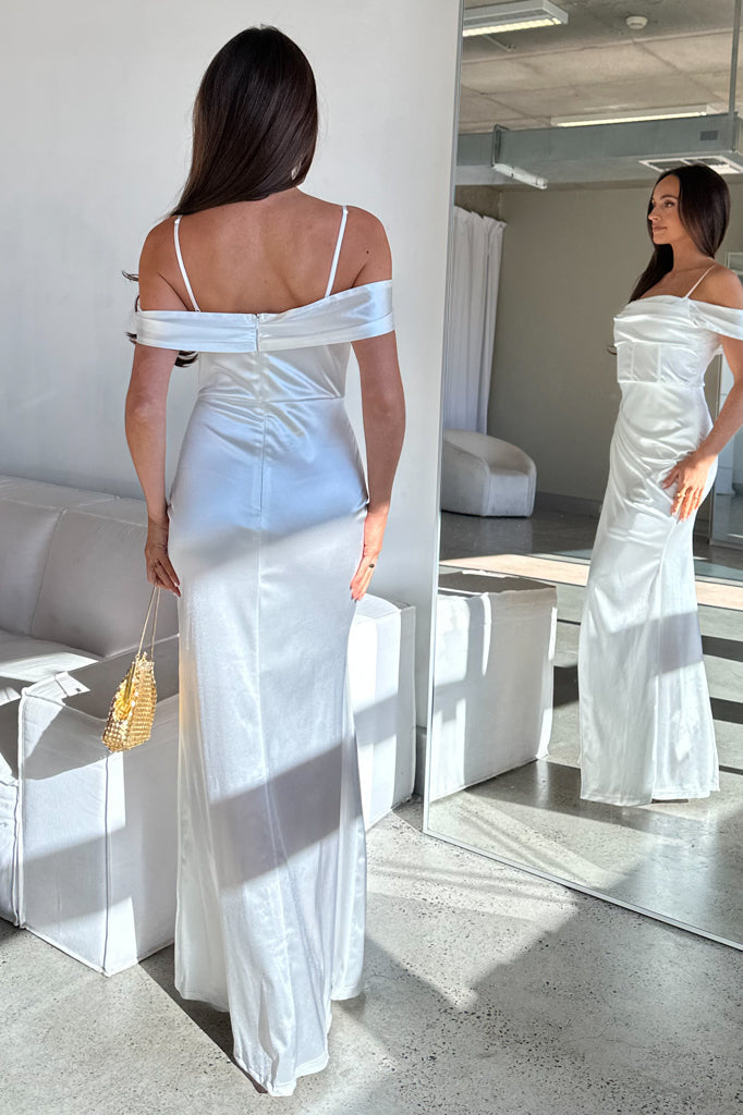 Robe Satin Portefeuille Longue - vue 2