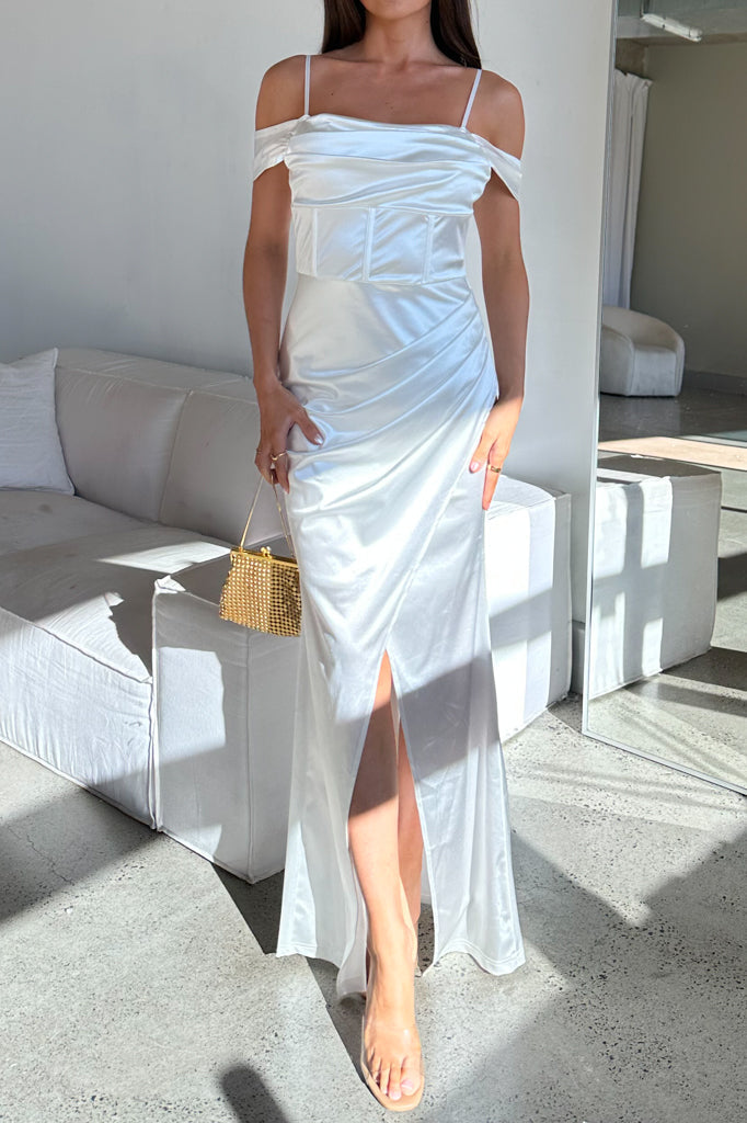 Robe Satin Portefeuille Longue - vue 4