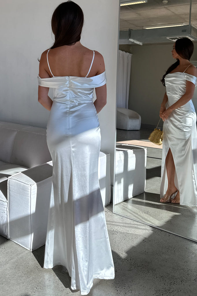 Robe Satin Portefeuille Longue - vue 6