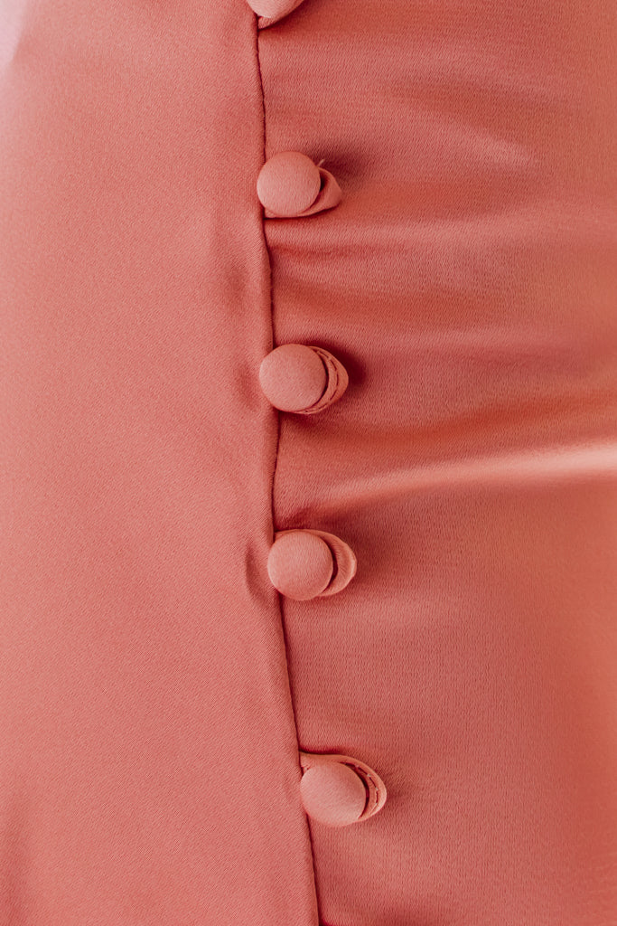Robe Satinée Blush Drapée Couture - vue 7