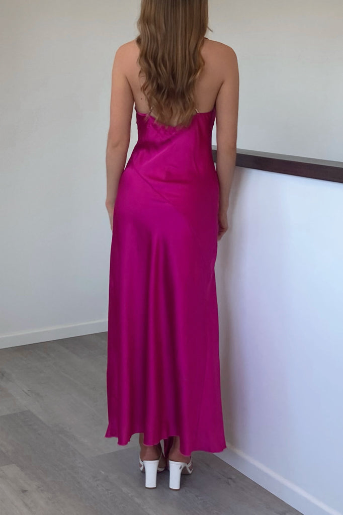 Robe Satinée Élégante à Strass - vue 2