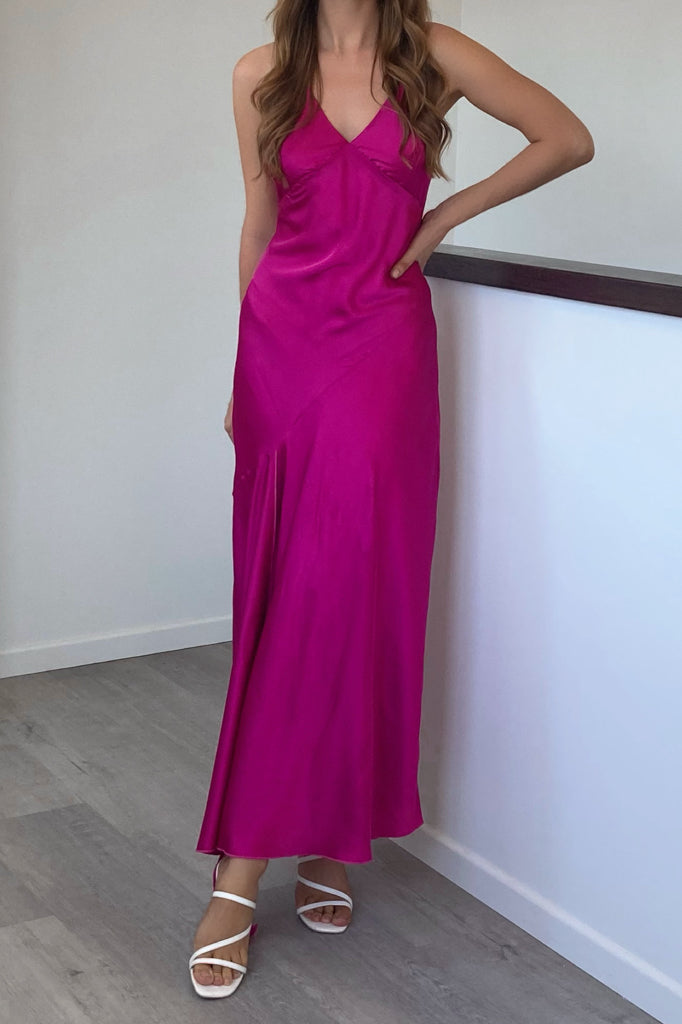 Robe Satinée Élégante à Strass - vue 3