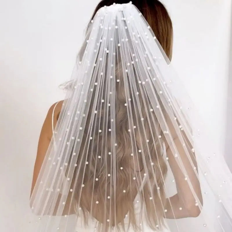 Voile de Mariage Blanc 100cm - vue 2