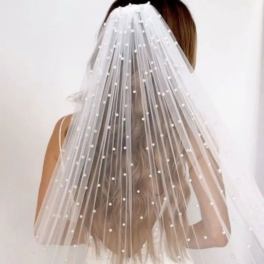 Voile de Mariage Blanc 100cm - vue 2
