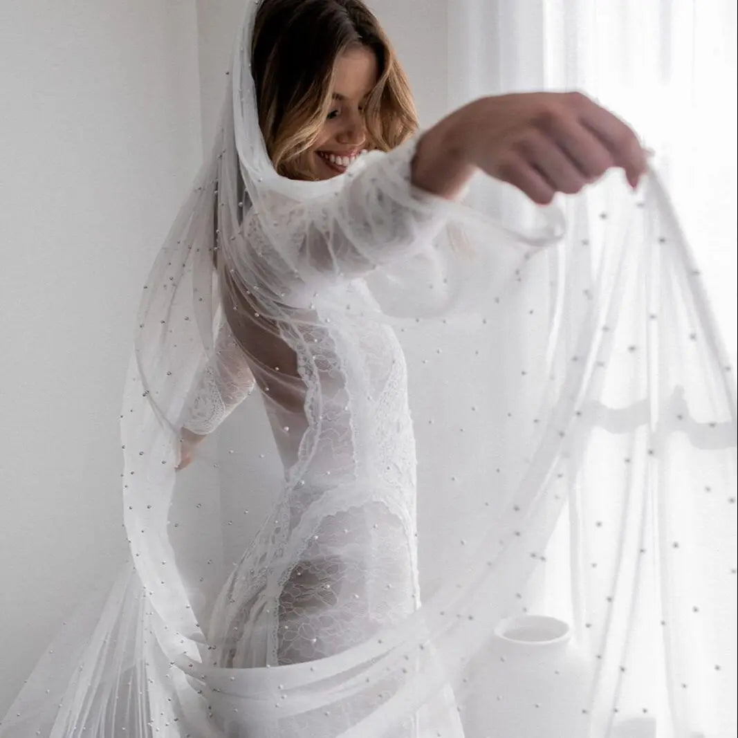 Voile de Mariage Blanc 100cm - vue 4