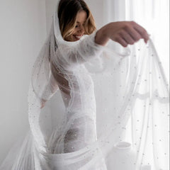 Voile de Mariage Blanc 100cm - vue 4