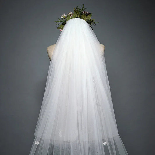 Voile de Mariée Blanche 300 cm - vue 2