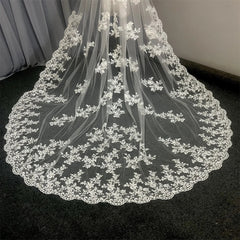 Voile de Mariée Dentelle Blanc - vue 2
