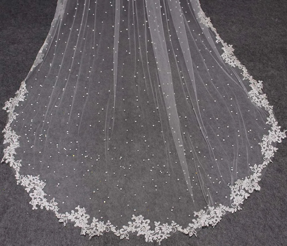 Voile de Mariage Perlé - vue 3