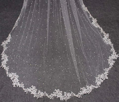 Voile de Mariage Perlé - vue 3