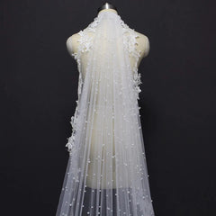 Voile de Mariage Perlé - vue 4